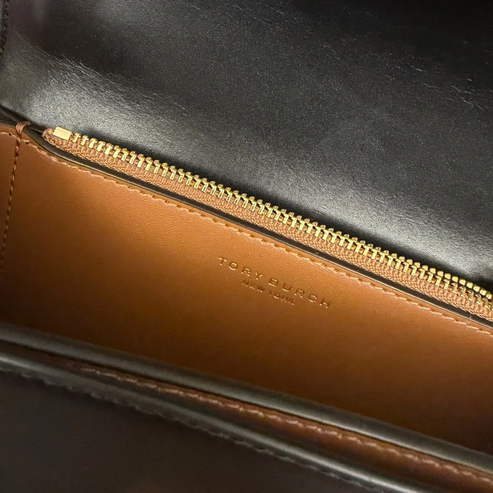 Tory Burch Black and Gold Crossbody Bag - Picture 4 of 12